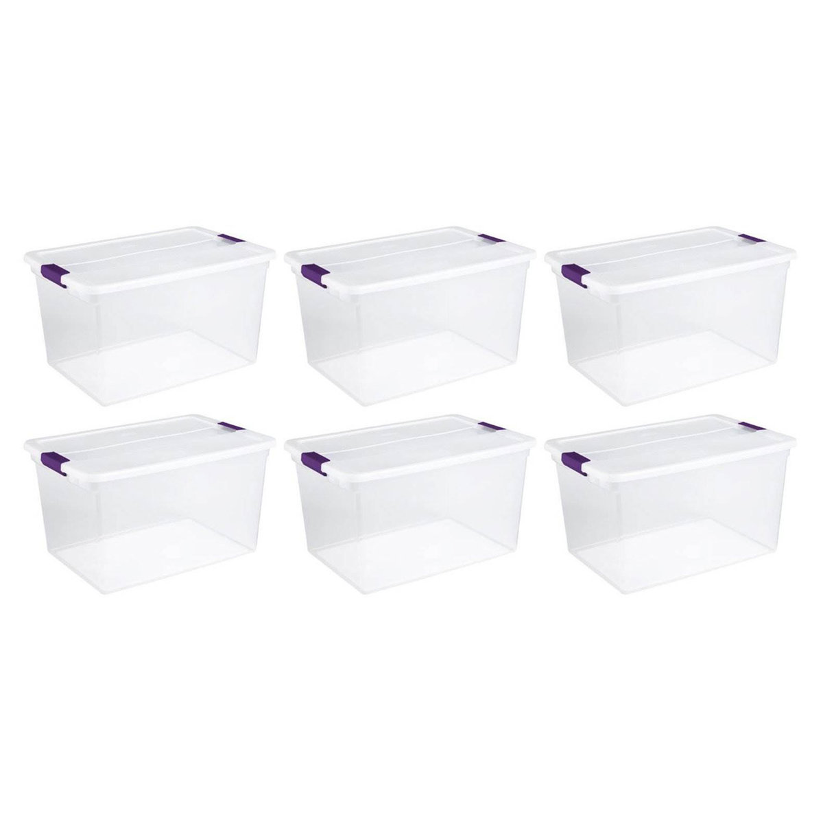 Sterilite Plastic Latching Handle Storage Container Tote